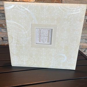 NEW K&CO 12x12 POSTBOUND SCRAPBOOK WITH PERSONALIZED LETTERS. BEAUTIFUL PATTERN!